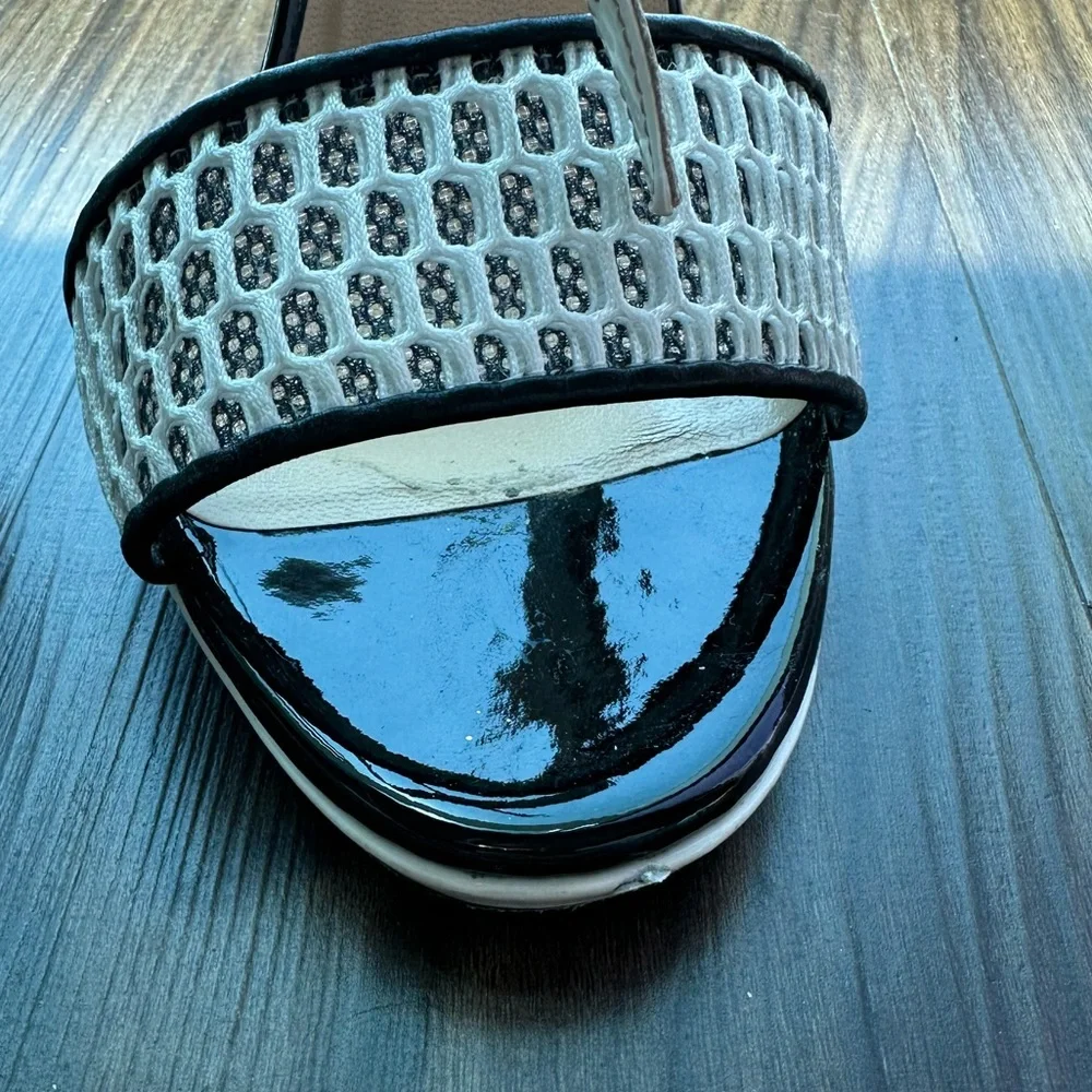 christian louboutin 39 open toe heels DISCOPORT 120 PAT/RETE/TIS TECHNO TENNIS - Picture 4 of 8